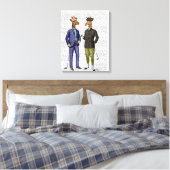 GolfGiraffes Canvas Afdruk (Insitu (Slaapkamer))