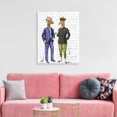 GolfGiraffes Canvas Afdruk (Insitu (Woonkamer))