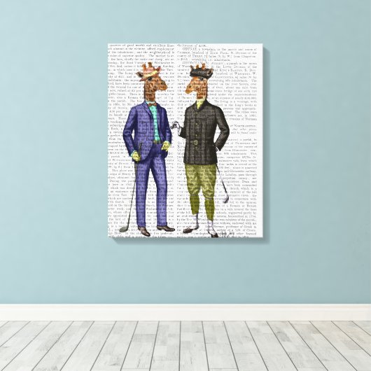 GolfGiraffes Canvas Afdruk (Insitu (Houten vloer))