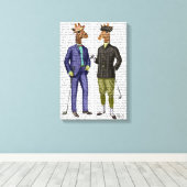 GolfGiraffes Canvas Afdruk (Insitu (Houten vloer))