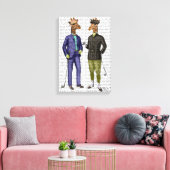GolfGiraffes Canvas Afdruk (Insitu (Woonkamer))