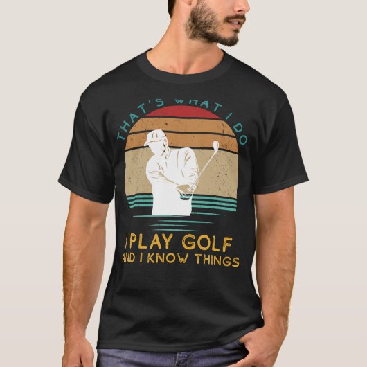 Golfgoeroe: Swings & Witty Insights Fun T-shirt vo (Voorkant)