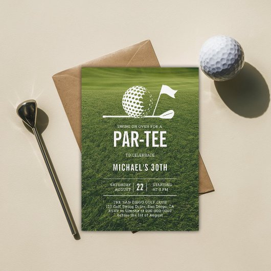 Golfgolfer Golfen Minimalistische Mannen 30e Verja Kaart