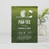 Golfgolfer Golfen Minimalistische Mannen 30e Verja Kaart (Staand voorkant)