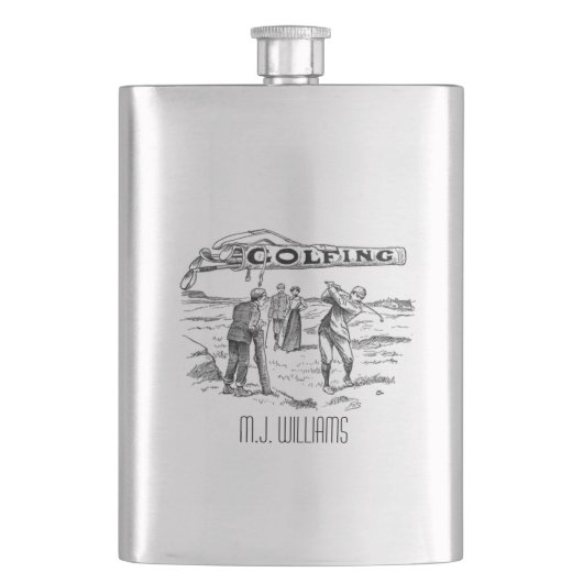 Golfgolfer  Golfspeler Flacon (Voorkant)