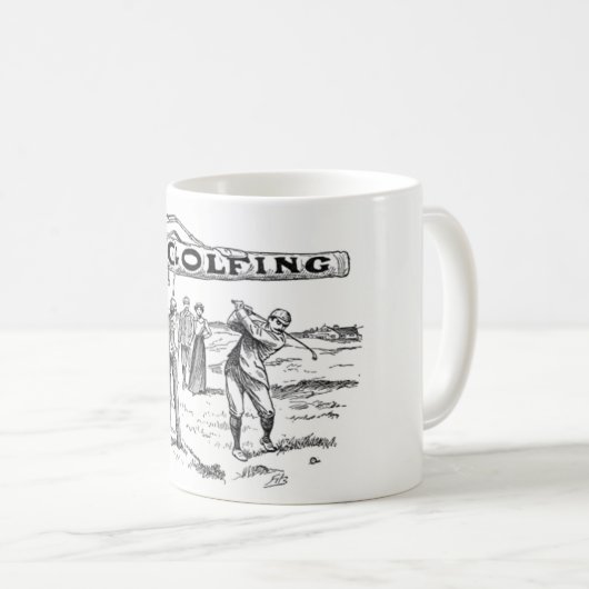 Golfgolfer  Golfspeler Koffiemok (Voorkant rechts)