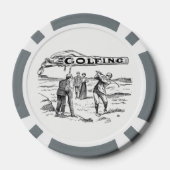 Golfgolfer Golfspeler Pokerchips (Achterkant)