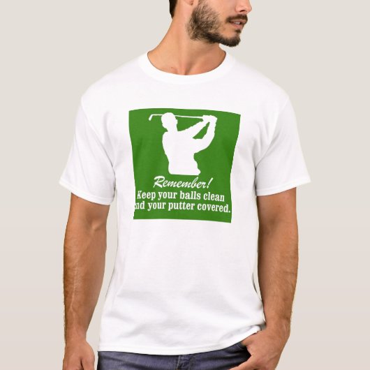 golfgolfer Hou je ballen T-shirt (Voorkant)