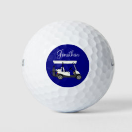 Golfgolfkar gepersonaliseerde golfballen