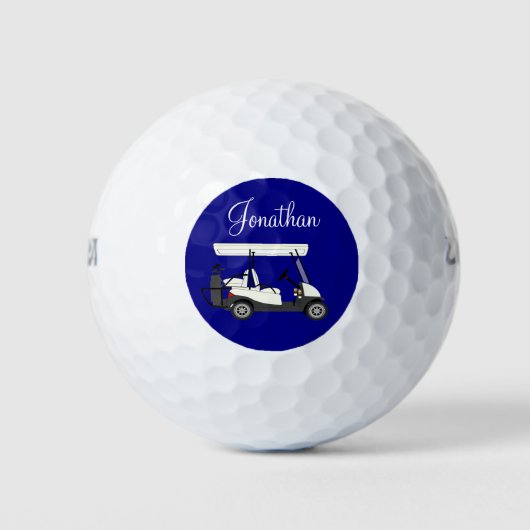 Golfgolfkar gepersonaliseerde golfballen (Voorkant)