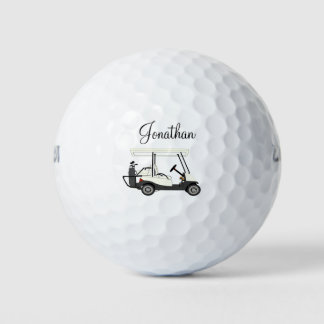 Golfgolfkar gepersonaliseerde golfballen