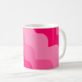 Golfgradiënt van roze golvende oceaan koffiemok (Voorkant rechts)