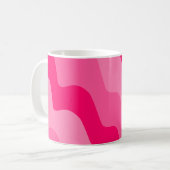 Golfgradiënt van roze golvende oceaan koffiemok (Voorkant links)