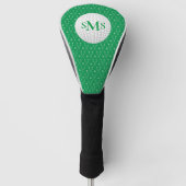 Golfgroen 3 Initiaal Monogram Golfheadcover (Voorkant)