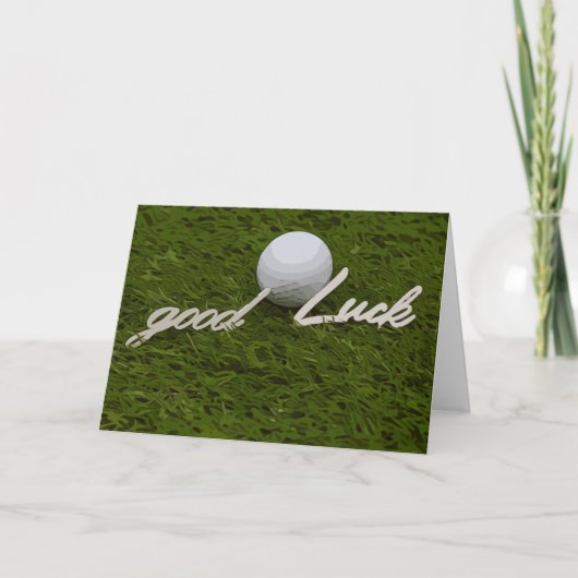 Golfgroet golfbal met veel succes schrijven kaart (Voorkant)