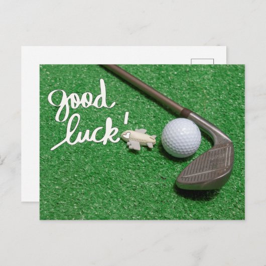 Golfgroet golfbal veel succes briefkaart (Voorkant / Achterkant)