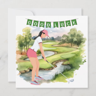 Golfgroet golfbal veel succes voor dame golfer