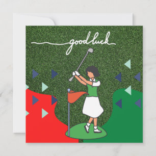 Golfgroet golfbal veel succes voor dame golfer