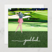 Golfgroet golfbal veel succes voor dame golfer (Voorkant / Achterkant)