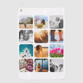 Golfhanddoek 12 Fotosjabloon afgeronde