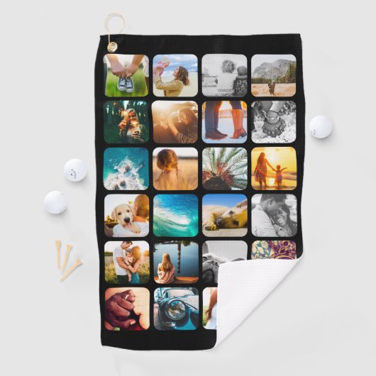 Golfhanddoek 24 Sjabloon met fotoklontering (Insitu)