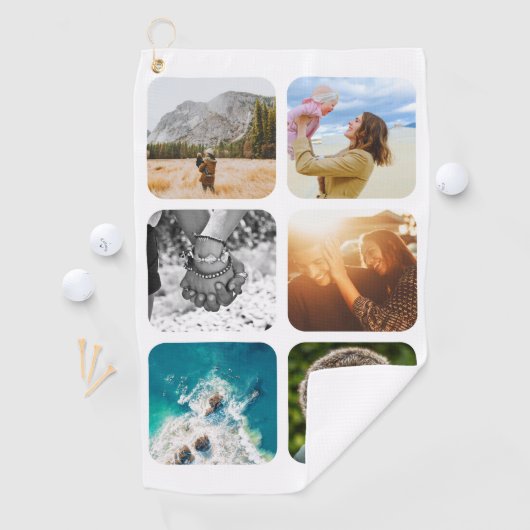 Golfhanddoek 6 Foto Sjabloon afgeronde (Insitu)