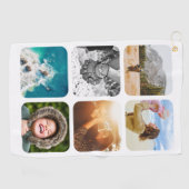 Golfhanddoek 6 Foto Sjabloon afgeronde (Horizontaal)