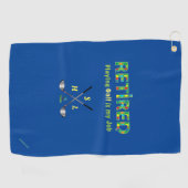 Golfhanddoek - Aangepast monogram in ruste (Horizontaal)