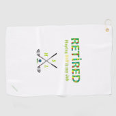 Golfhanddoek - Aangepast monogram in ruste (Horizontaal)