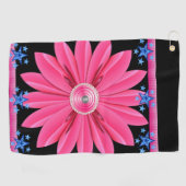 Golfhanddoek Bloemenprint (Horizontaal)