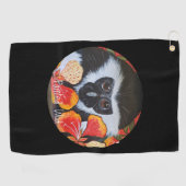 Golfhanddoek Colobus Geschilderd Wild (Horizontaal)