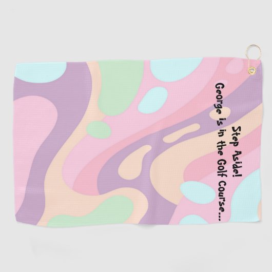 Golfhanddoek Gelukkige Kleurrijke Pastel (Horizontaal)