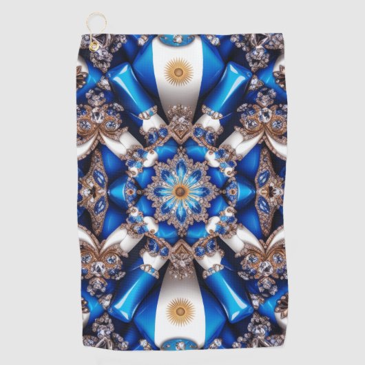 Golfhanddoek met Argentijnse kleuren (Voorkant)