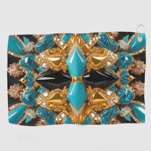 Golfhanddoek met Bahamas kleuren (Horizontaal)