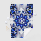 Golfhanddoek met blauwe witte kleuren (Insitu)