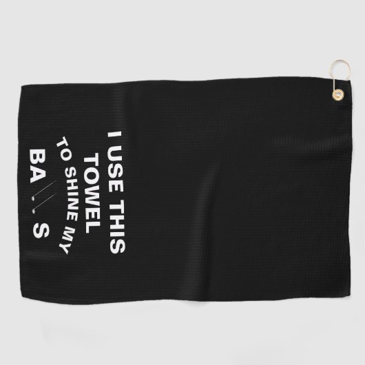 Golfhanddoek met Clip Golfer Golf Modern Monogram (Horizontaal)