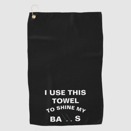 Golfhanddoek met Clip Golfer Golf Modern Monogram (Voorkant)