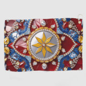 Golfhanddoek met Colombiaanse kleuren (Horizontaal)