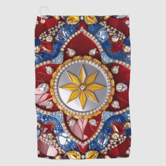 Golfhanddoek met Colombiaanse kleuren (Voorkant)