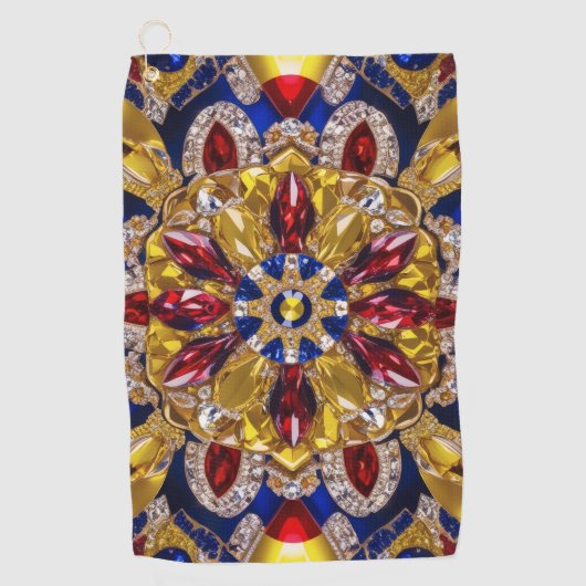 Golfhanddoek met Colombiaanse kleuren (Voorkant)