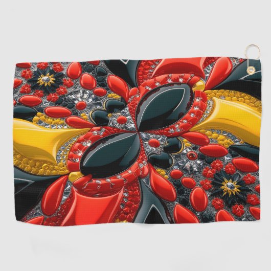 Golfhanddoek met Duitse kleuren (Horizontaal)