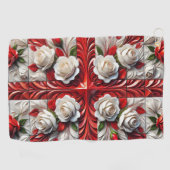 Golfhanddoek met Engelse Rozen (Horizontaal)