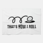 Golfhanddoek met grappige bal en aangepaste slogan theedoek (Horizontaal)