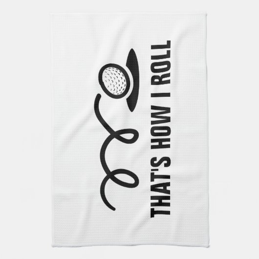 Golfhanddoek met grappige bal en aangepaste slogan theedoek (Verticaal)