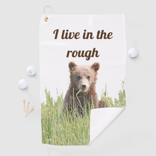 Golfhanddoek met grizzly beer cub (Insitu)