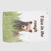 Golfhanddoek met grizzly beer cub (Horizontaal)