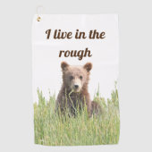 Golfhanddoek met grizzly beer cub (Voorkant)