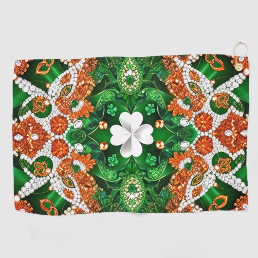 Golfhanddoek met Ierse kleuren (Horizontaal)