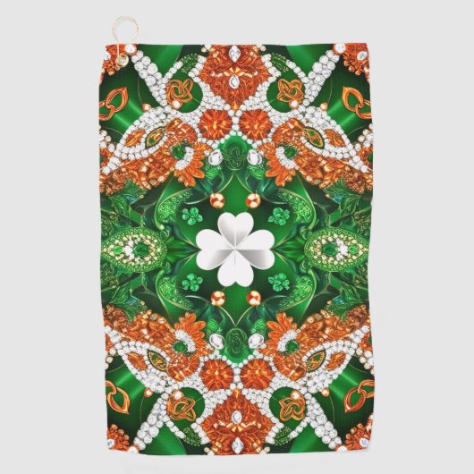 Golfhanddoek met Ierse kleuren (Voorkant)
