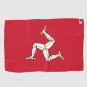Golfhanddoek met Isle of Man vlag, Verenigd Konink (Horizontaal)